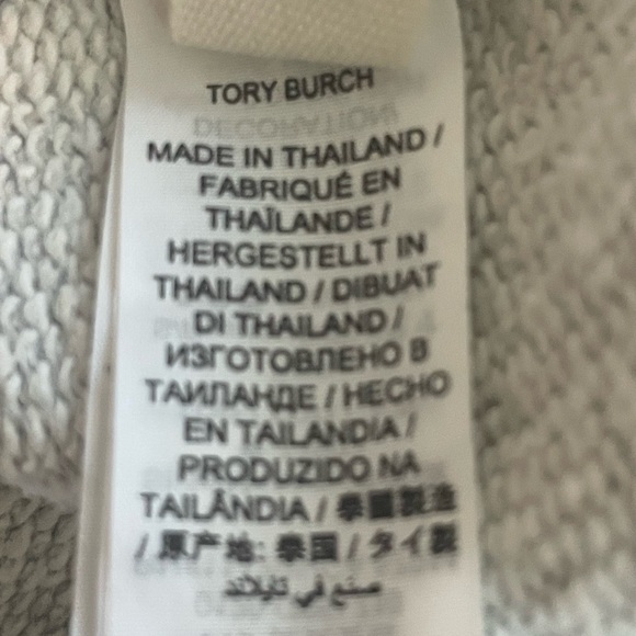 Tory Burch sweatshirt hoodie French Terry sz small gray style 73802 - Picture 5 of 9